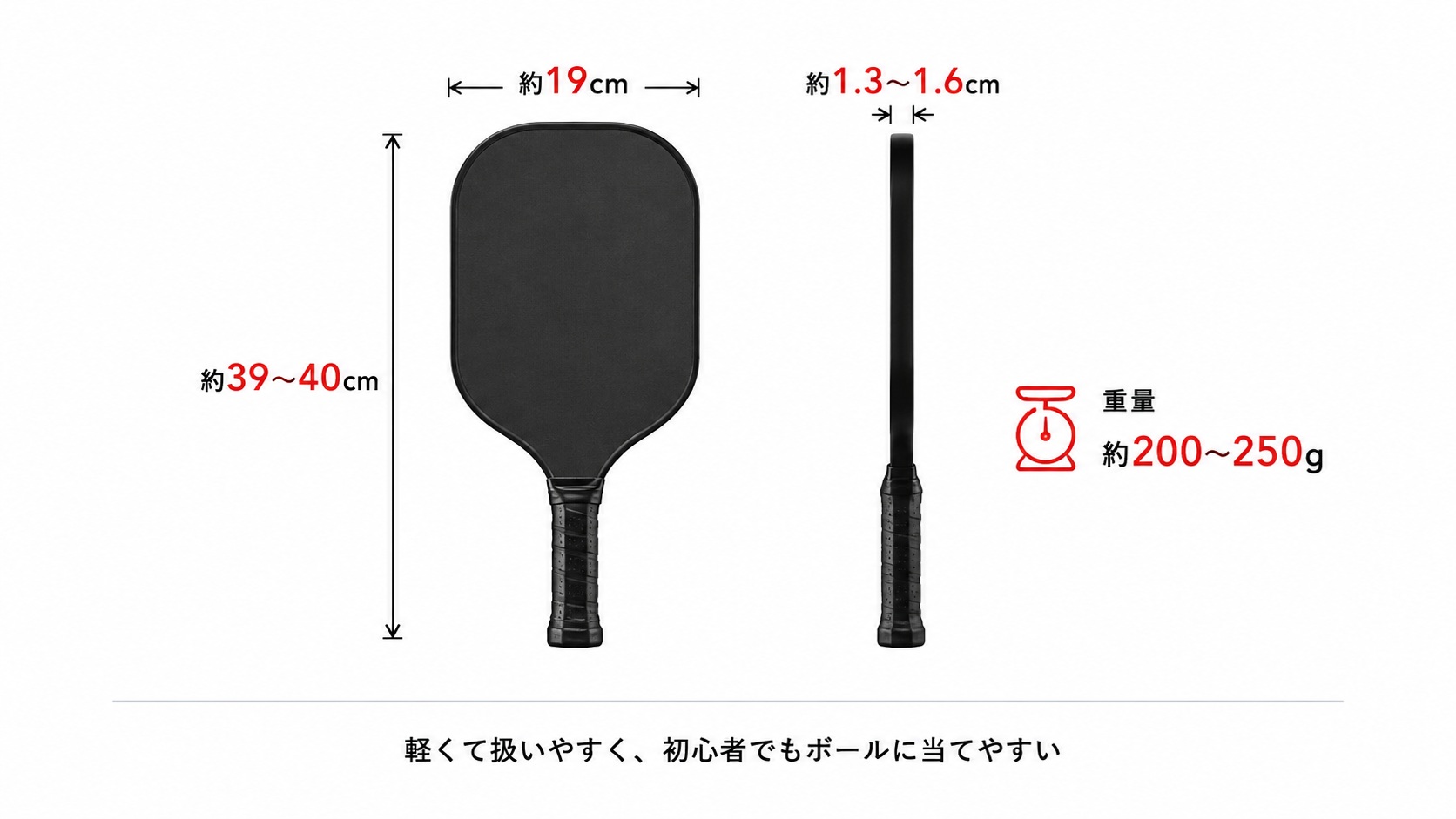 ピックルボールのパドル